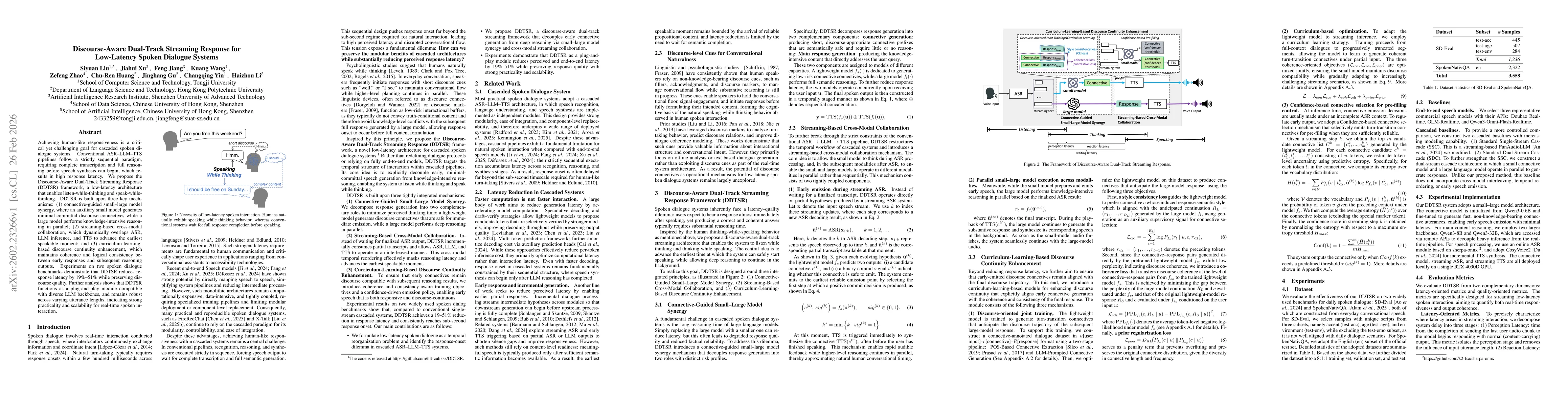 Thumbnail for Discourse-Aware Dual-Track Streaming Response for Low-Latency Spoken Dialogue Systems