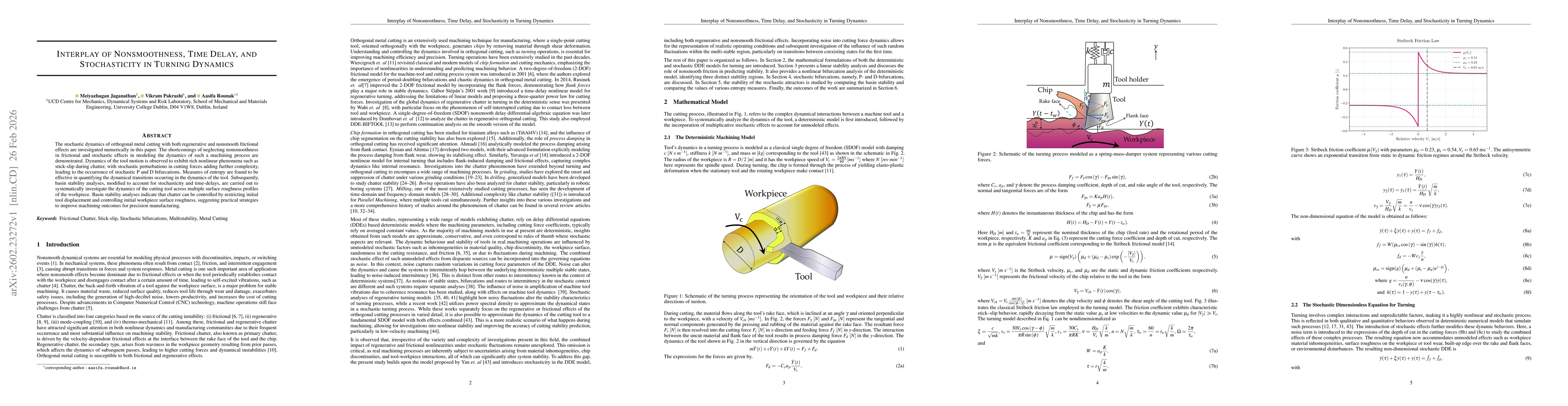Thumbnail for Interplay of Nonsmoothness, Time Delay, and Stochasticity in Turning Dynamics