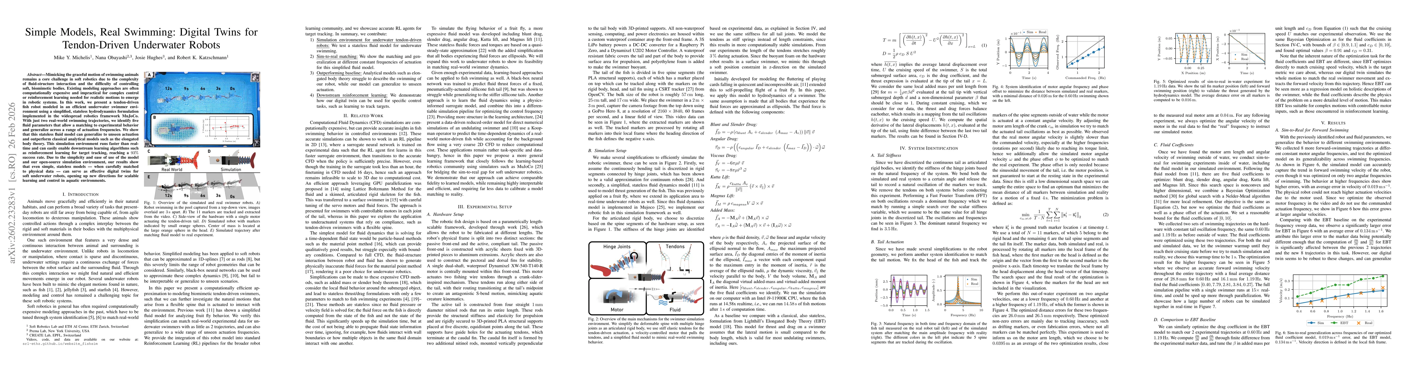 Thumbnail for Simple Models, Real Swimming: Digital Twins for Tendon-Driven Underwater Robots