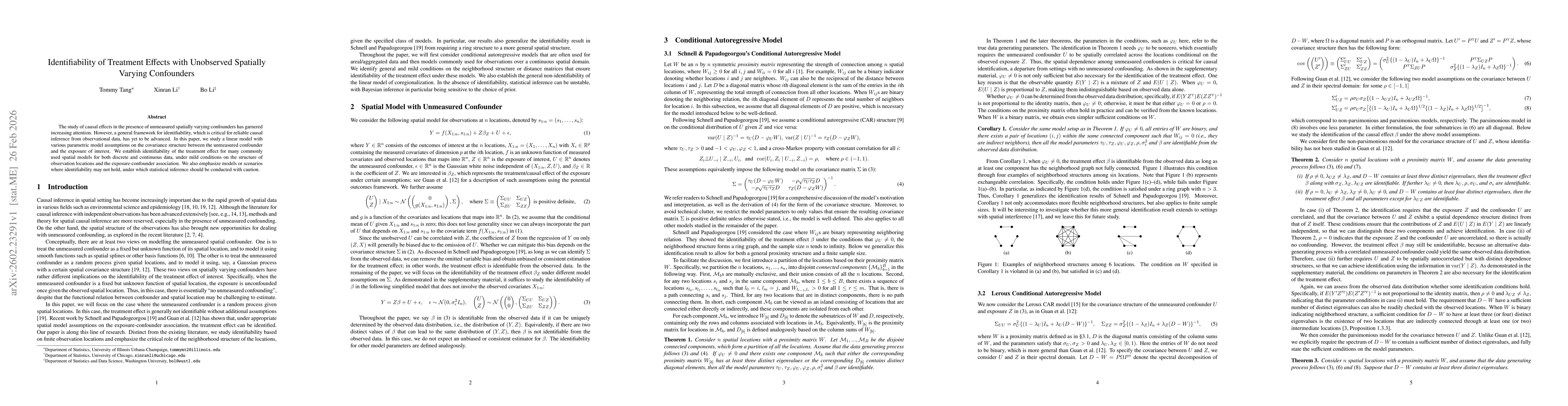 Thumbnail for Identifiability of Treatment Effects with Unobserved Spatially Varying Confounders