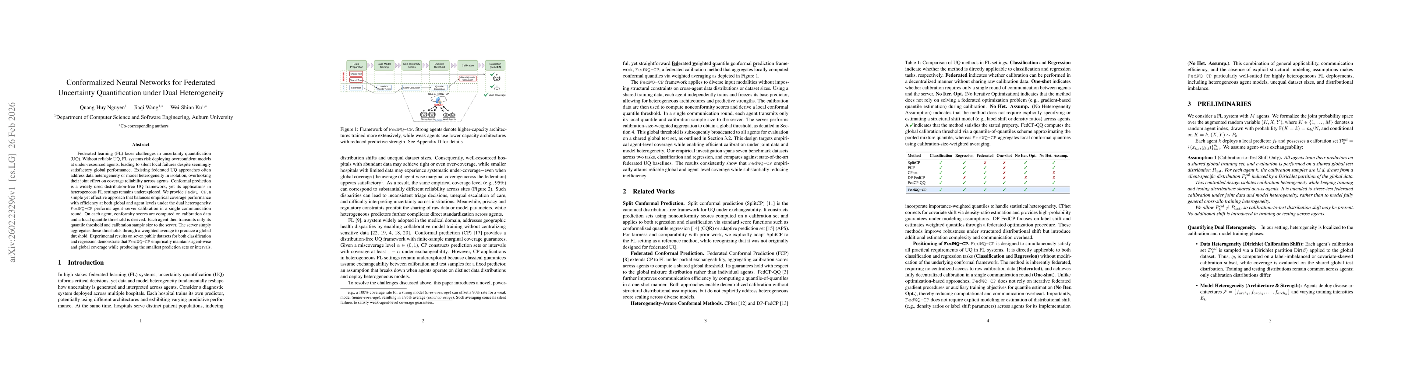 Thumbnail for Conformalized Neural Networks for Federated Uncertainty Quantification under Dual Heterogeneity