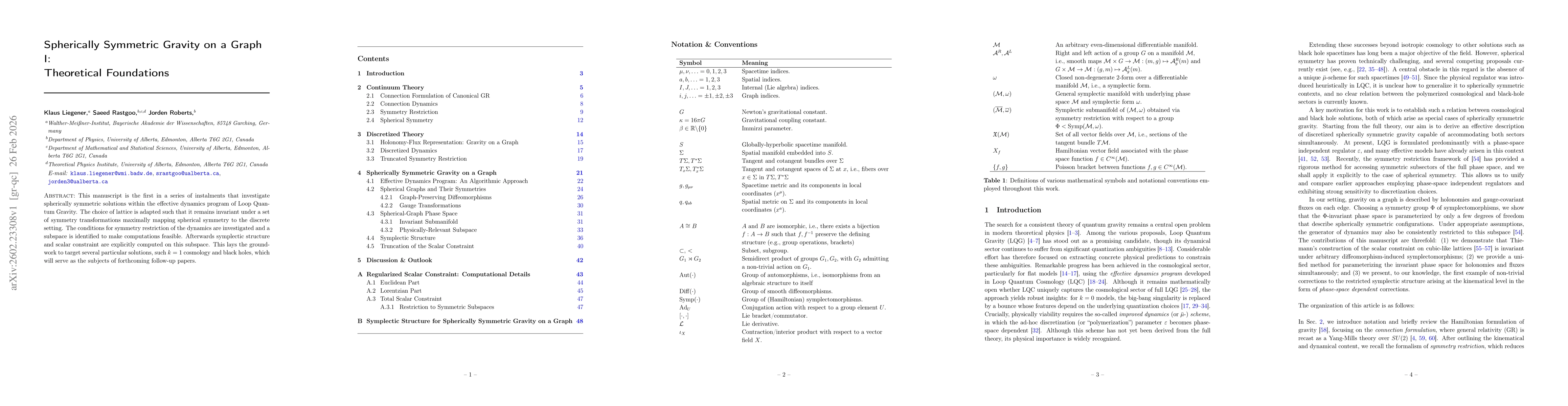 Thumbnail for Spherically Symmetric Gravity on a Graph I: Theoretical Foundations