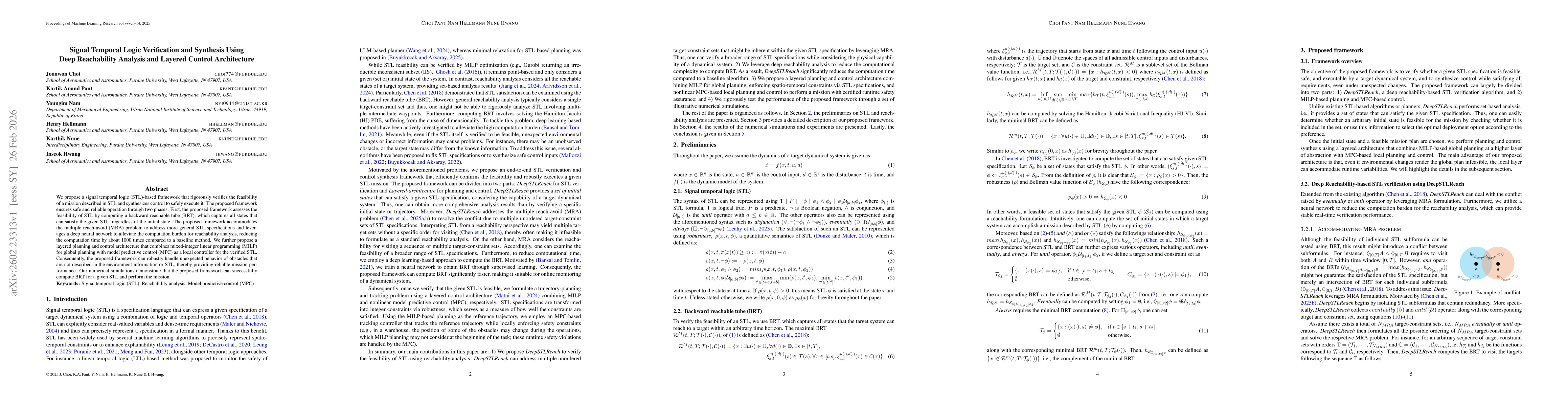 Thumbnail for Signal Temporal Logic Verification and Synthesis Using Deep Reachability Analysis and Layered Control Architecture