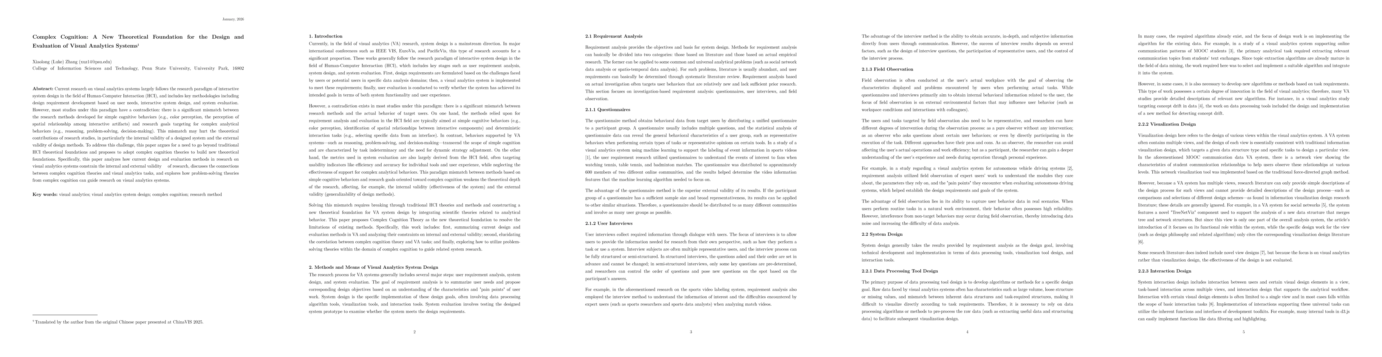 Thumbnail for Complex Cognition: A New Theoretical Foundation for the Design and Evaluation of Visual Analytics Systems