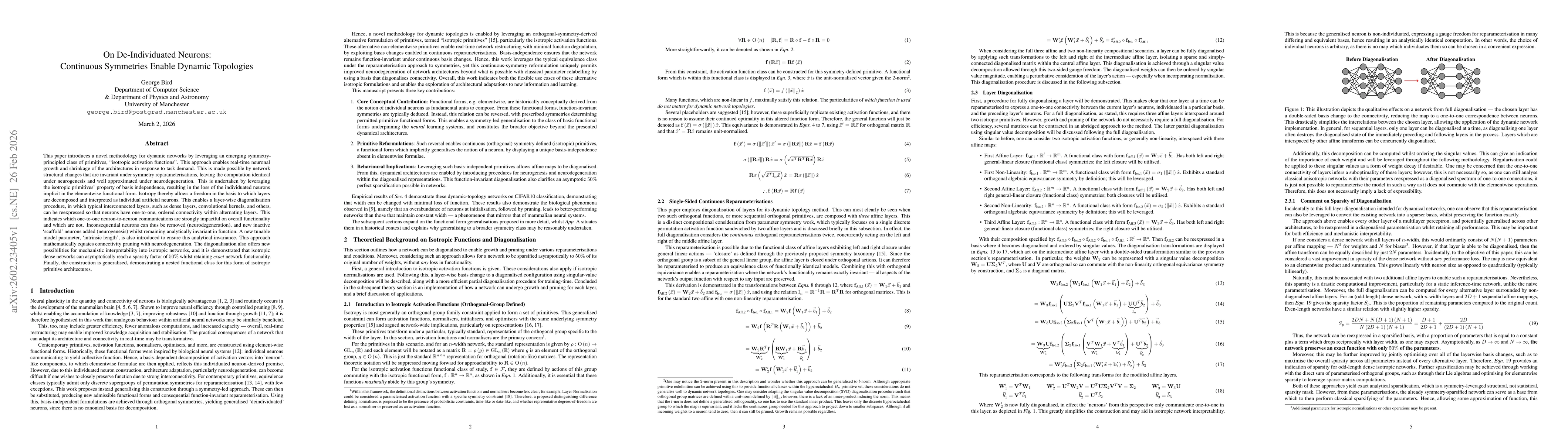 Thumbnail for On De-Individuated Neurons: Continuous Symmetries Enable Dynamic Topologies