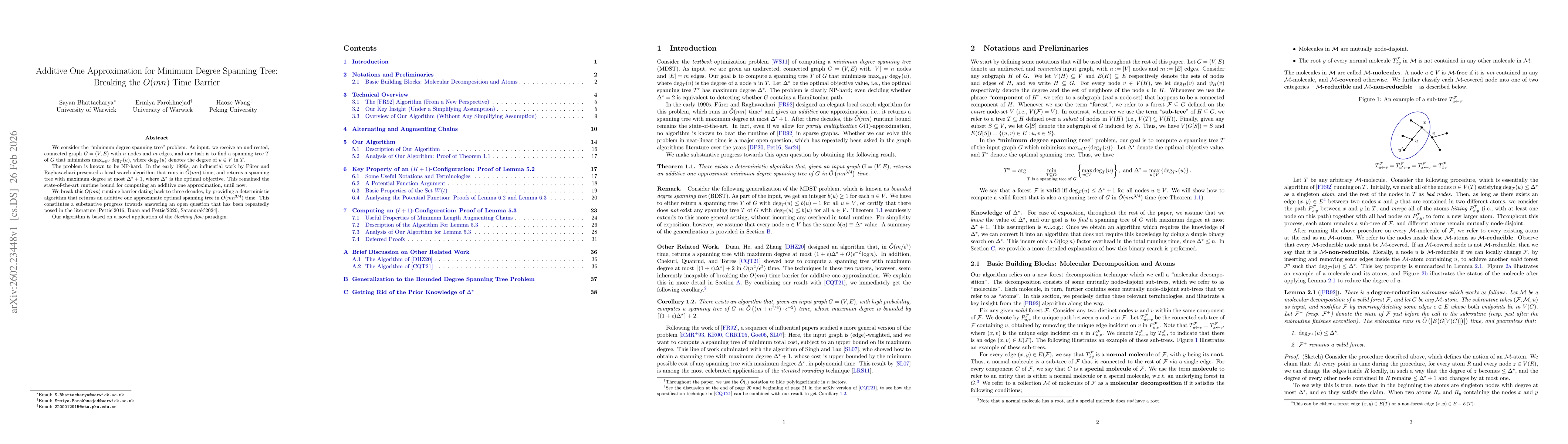 Thumbnail for Additive One Approximation for Minimum Degree Spanning Tree: Breaking the $O(mn)$ Time Barrier