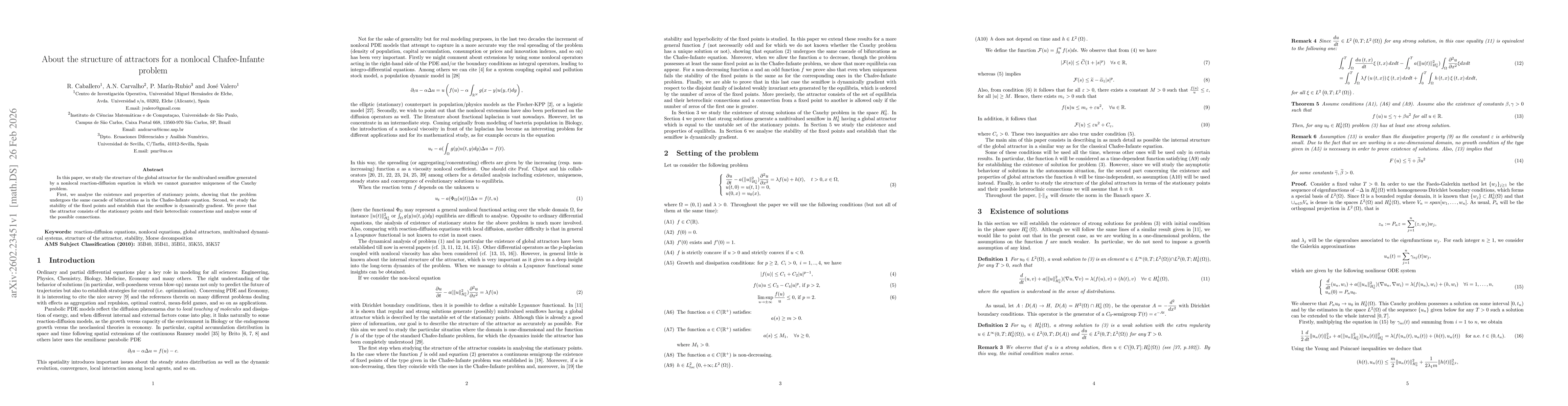 Thumbnail for About the structure of attractors for a nonlocal Chafee-Infante problem