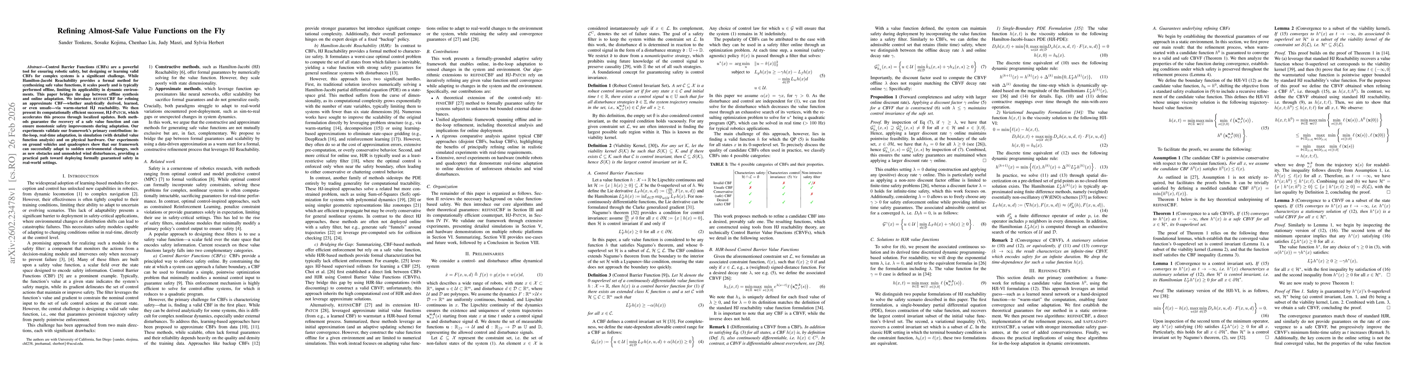 Thumbnail for Refining Almost-Safe Value Functions on the Fly