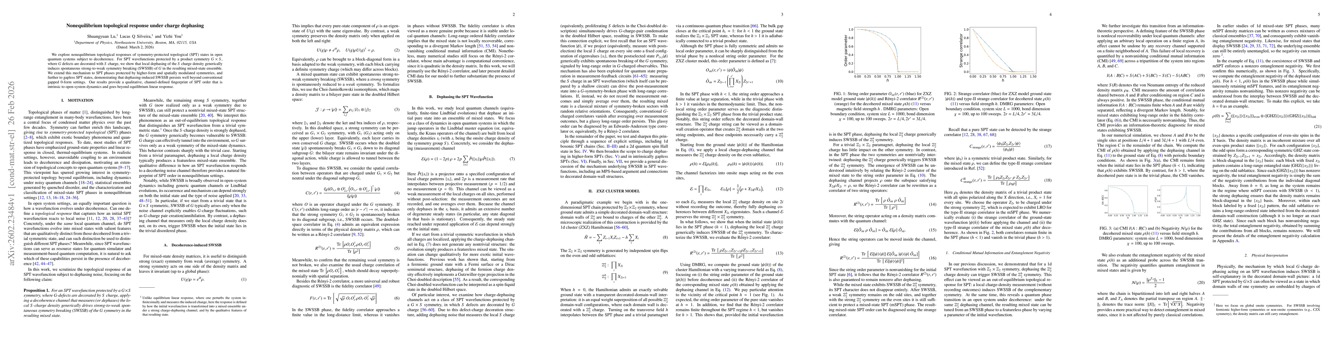 Thumbnail for Nonequilibrium topological response under charge dephasing