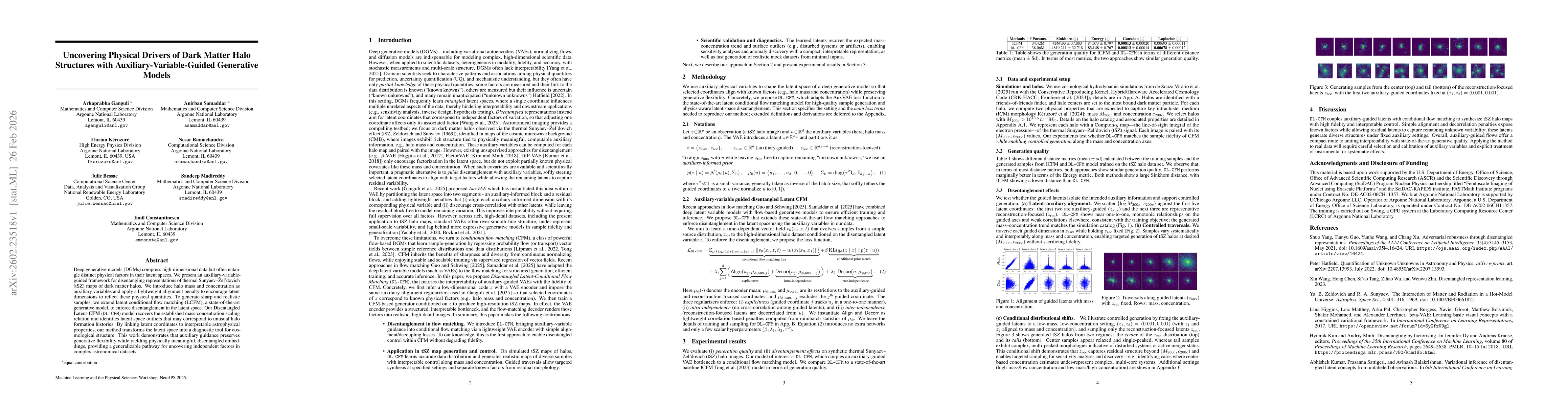 Thumbnail for Uncovering Physical Drivers of Dark Matter Halo Structures with Auxiliary-Variable-Guided Generative Models