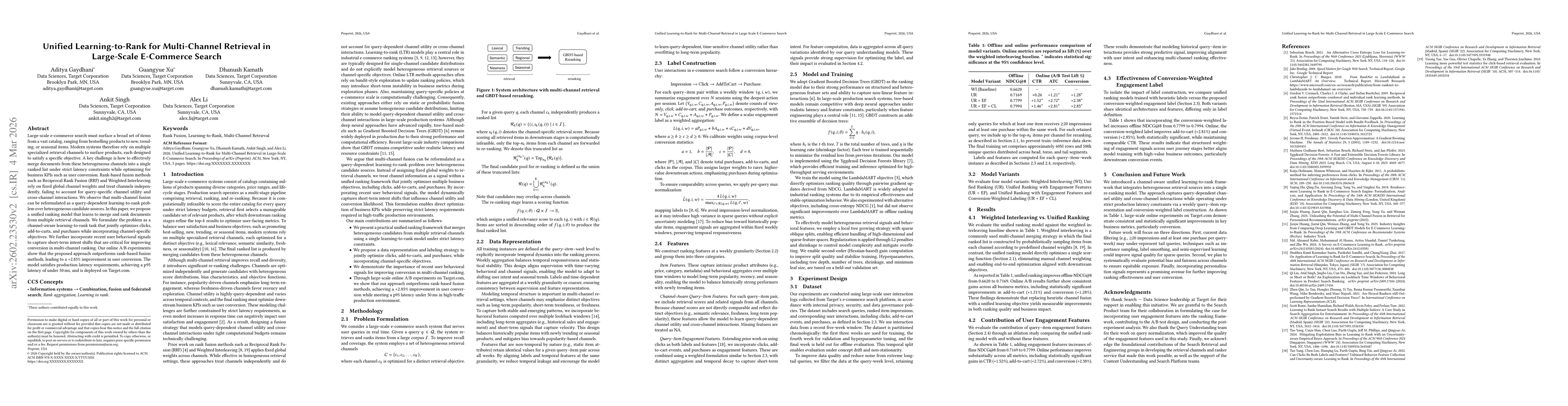 Thumbnail for Unified Learning-to-Rank for Multi-Channel Retrieval in Large-Scale E-Commerce Search