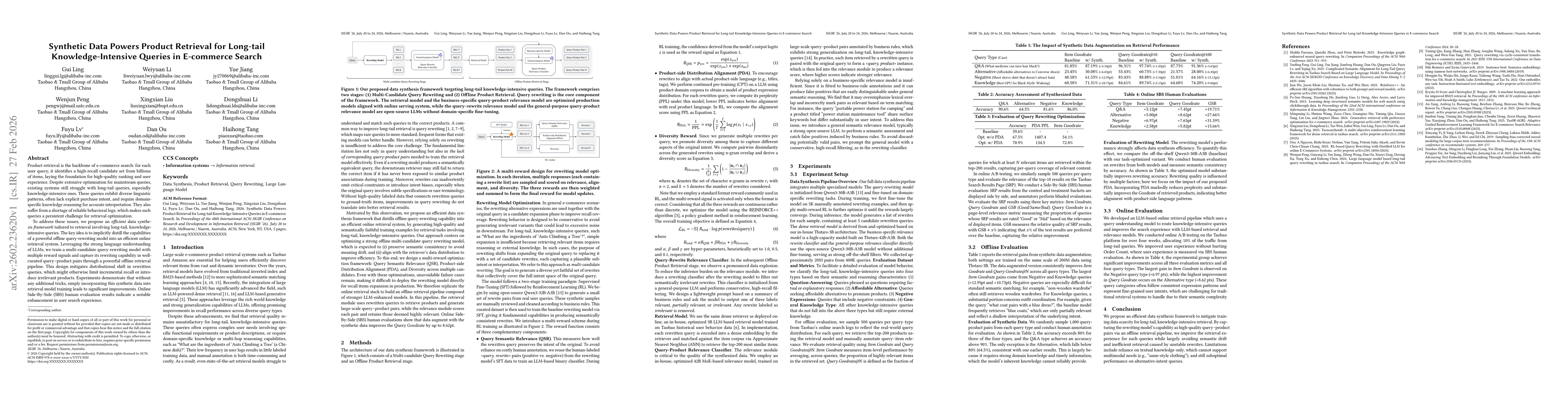 Thumbnail for Synthetic Data Powers Product Retrieval for Long-tail Knowledge-Intensive Queries in E-commerce Search