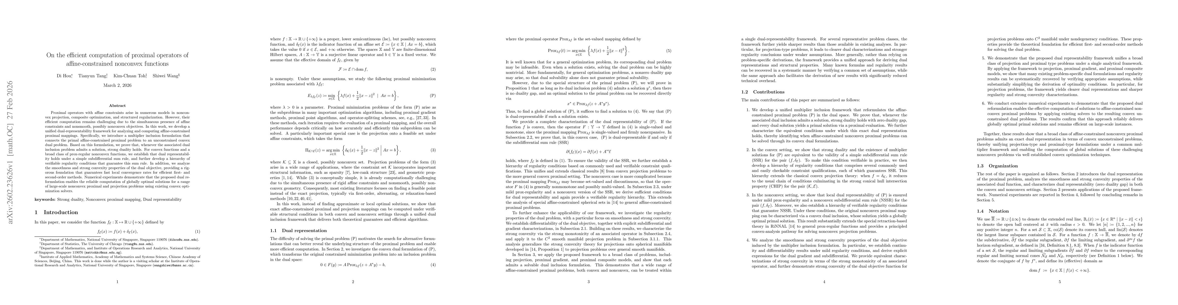 Thumbnail for On the efficient computation of proximal operators of affine-constrained nonconvex functions