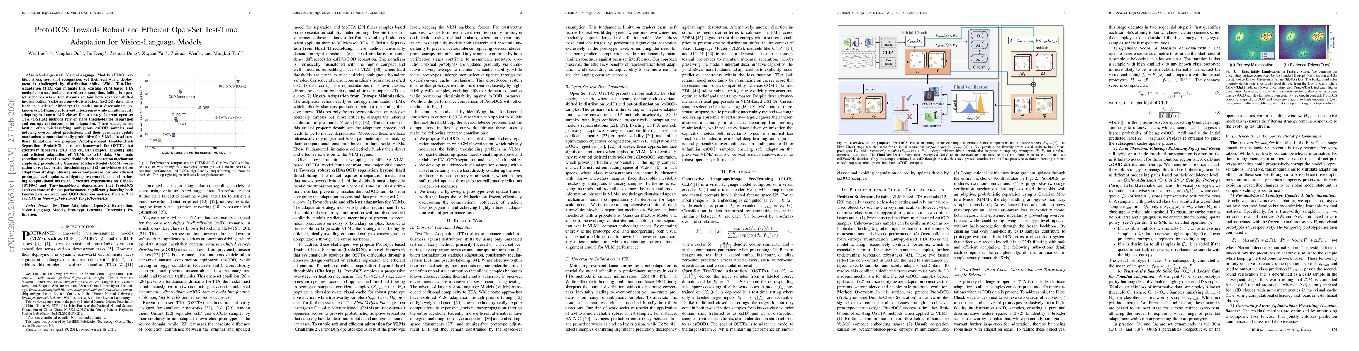 Thumbnail for ProtoDCS: Towards Robust and Efficient Open-Set Test-Time Adaptation for Vision-Language Models