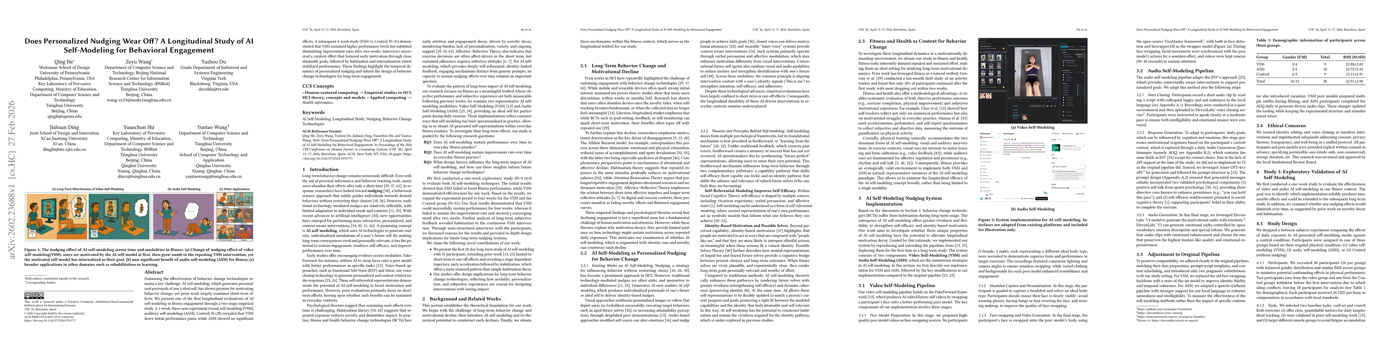 Thumbnail for Does Personalized Nudging Wear Off? A Longitudinal Study of AI Self-Modeling for Behavioral Engagement