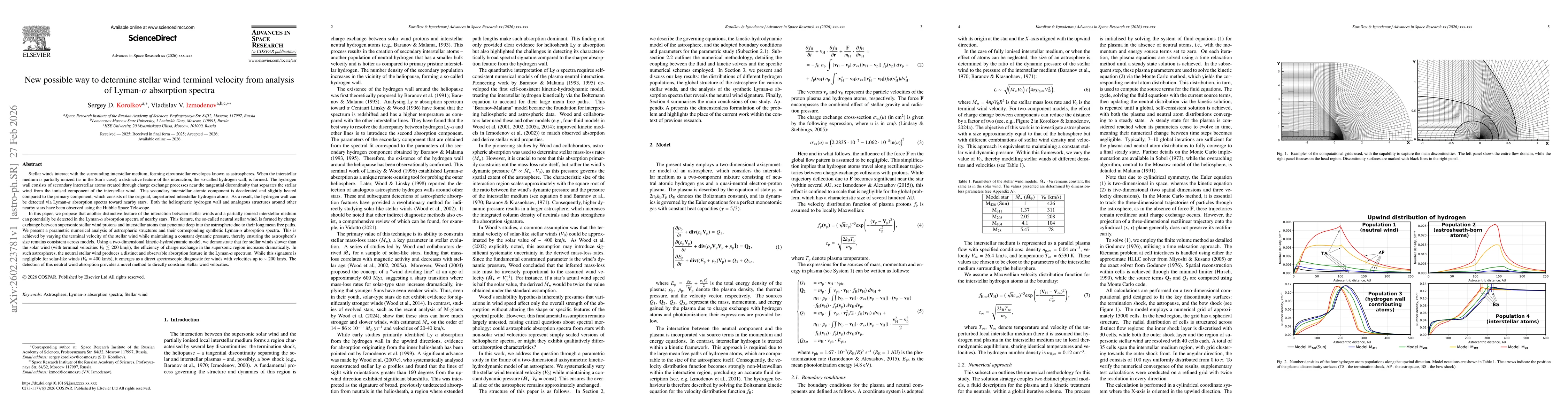 Thumbnail for New possible way to determine stellar wind terminal velocity from analysis of Lyman-$α$ absorption spectra