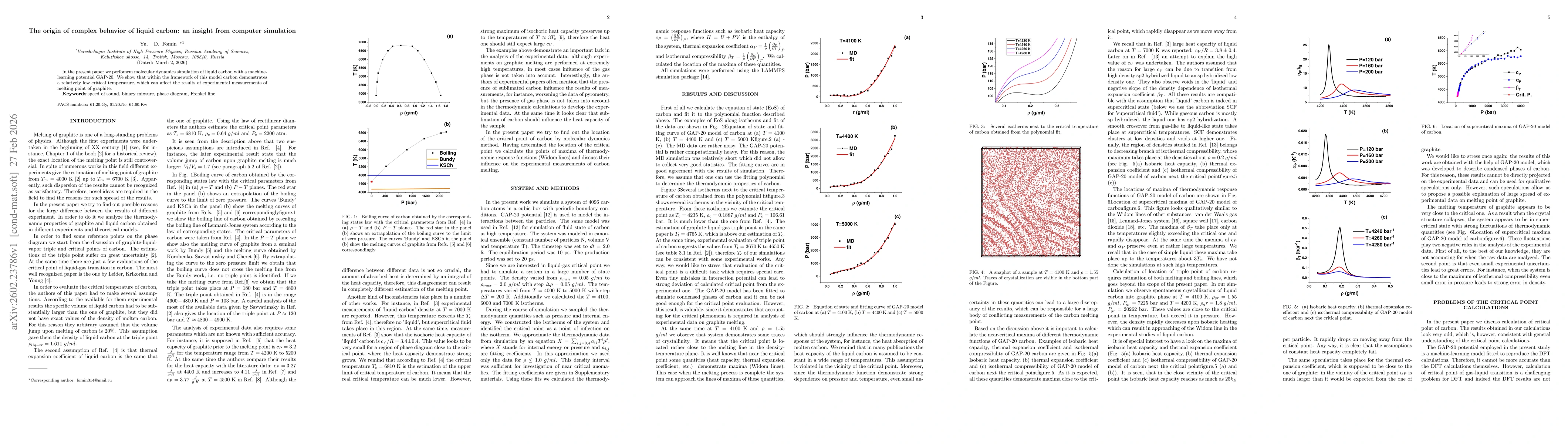 Thumbnail for The origin of complex behavior of liquid carbon: an insight from computer simulation