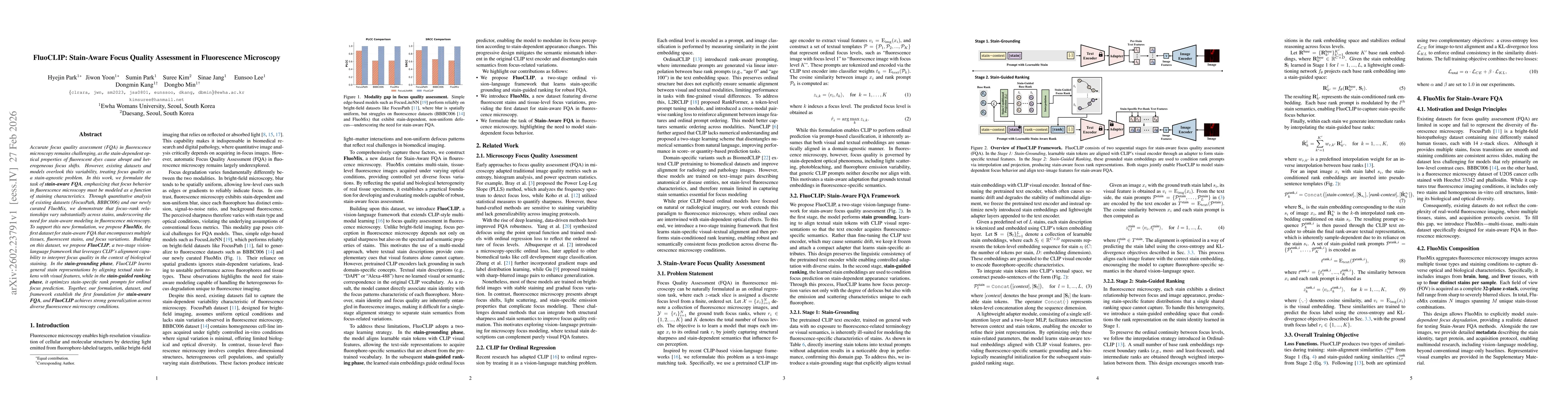 Thumbnail for FluoCLIP: Stain-Aware Focus Quality Assessment in Fluorescence Microscopy
