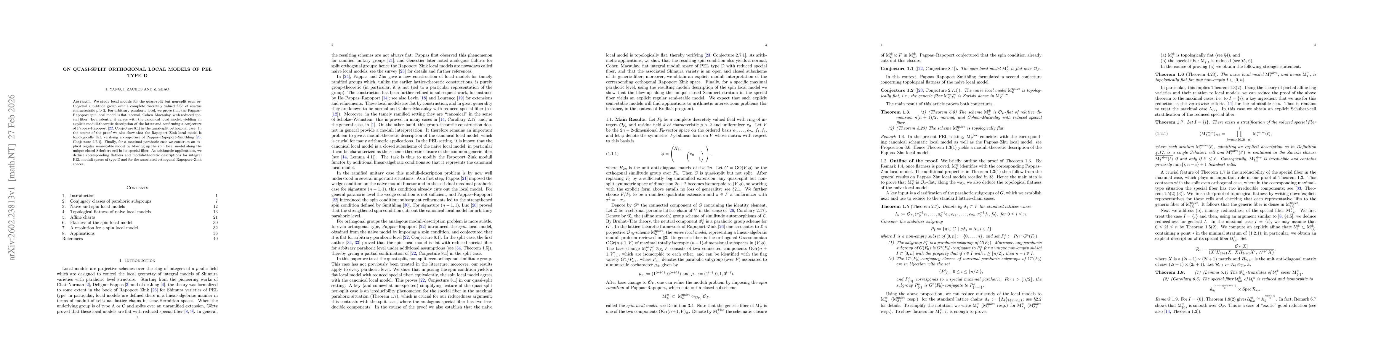 Thumbnail for On quasi-split orthogonal local models of PEL type D