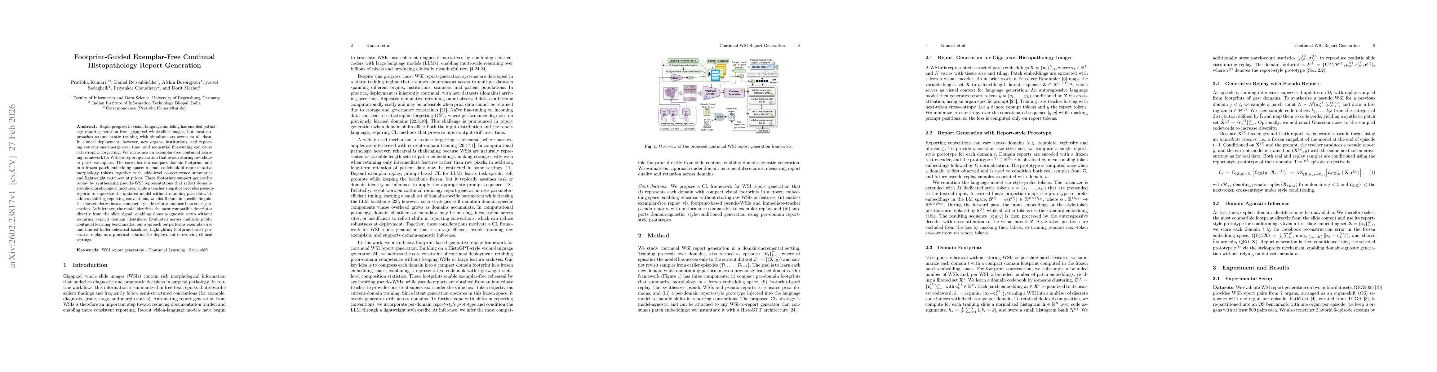 Thumbnail for Footprint-Guided Exemplar-Free Continual Histopathology Report Generation