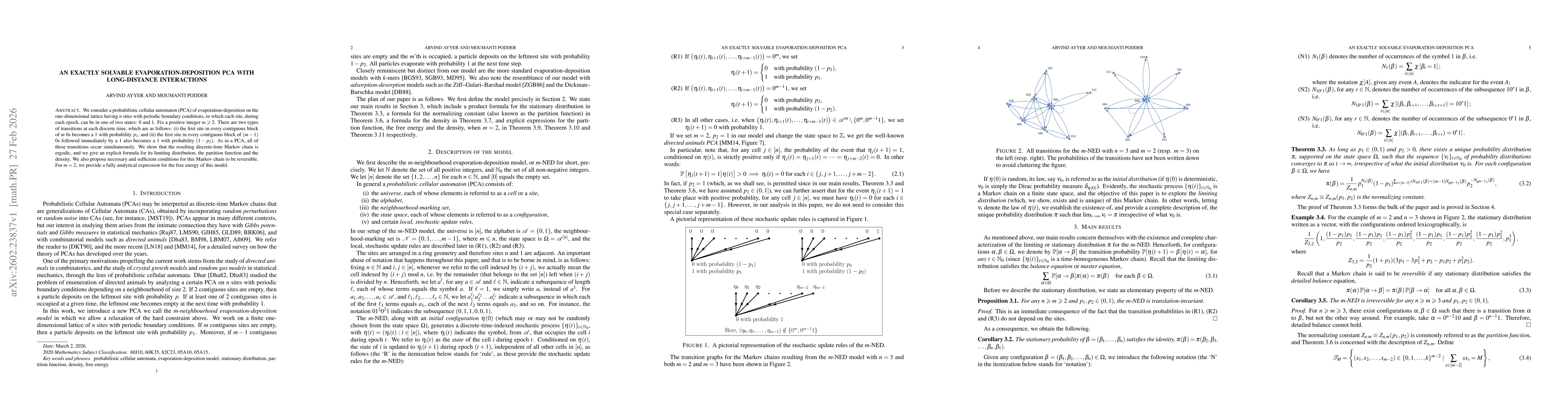 Thumbnail for An exactly solvable evaporation-deposition PCA with long-distance interactions