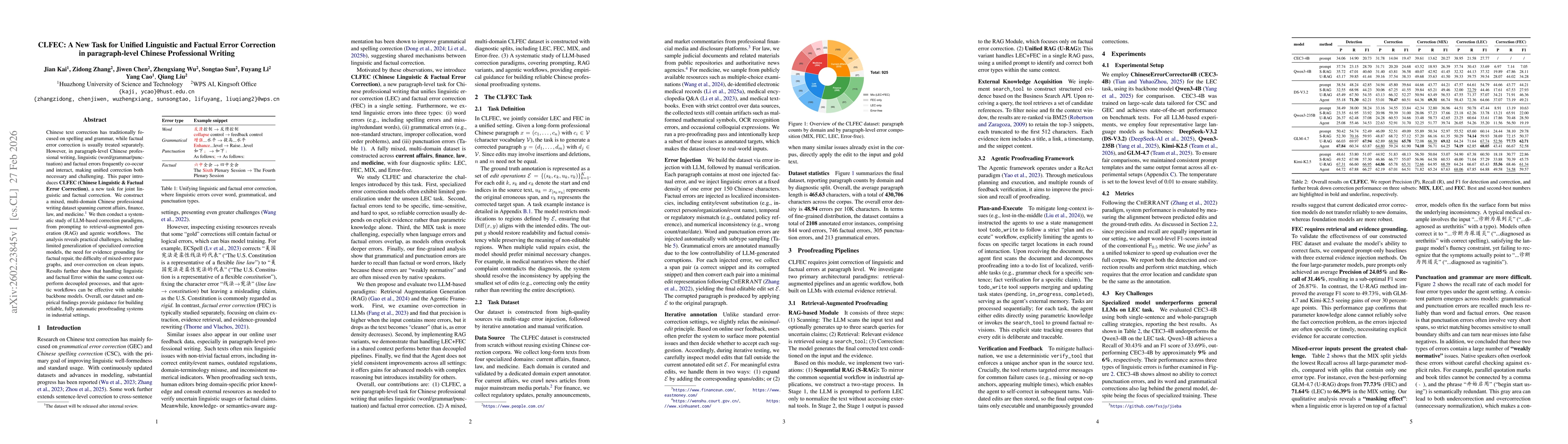 Thumbnail for CLFEC: A New Task for Unified Linguistic and Factual Error Correction in paragraph-level Chinese Professional Writing