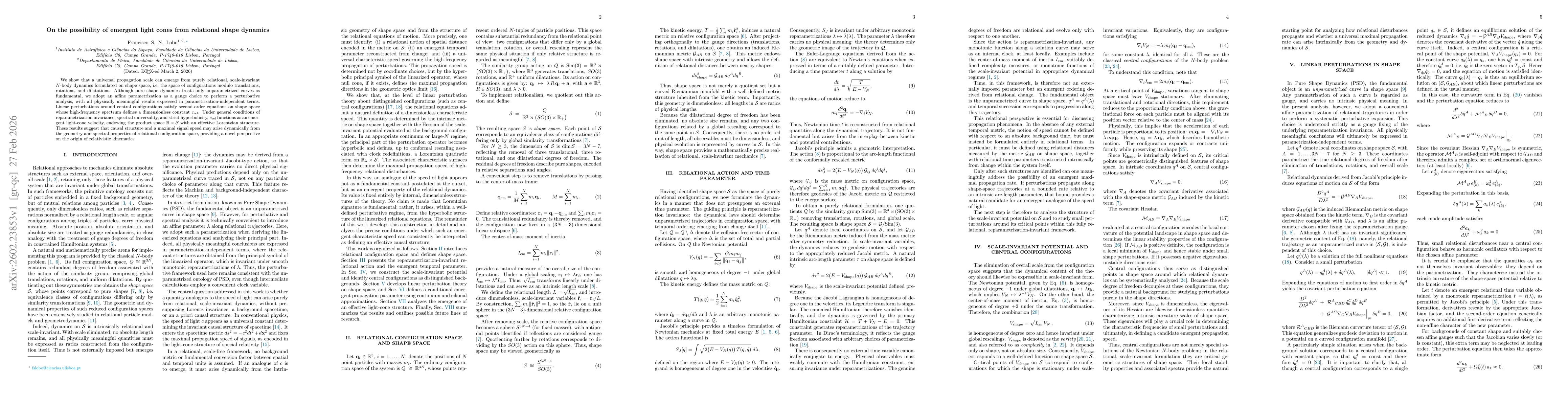 Thumbnail for On the possibility of emergent light cones from relational shape dynamics