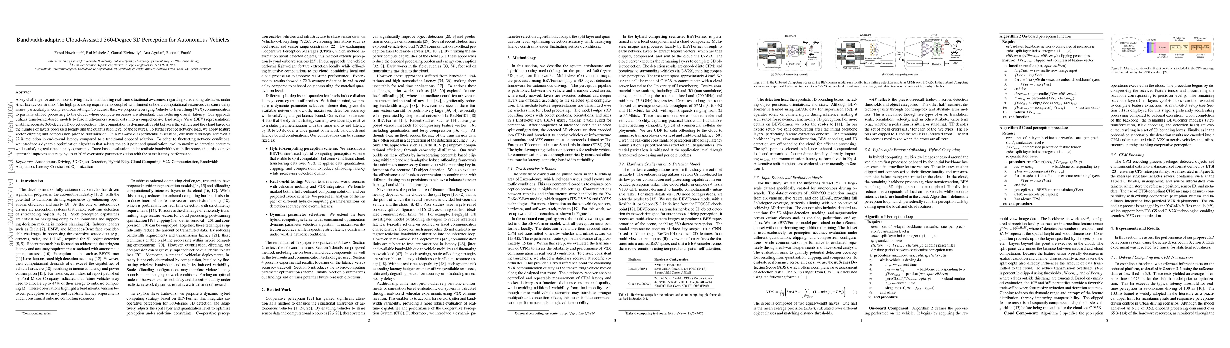 Thumbnail for Bandwidth-adaptive Cloud-Assisted 360-Degree 3D Perception for Autonomous Vehicles