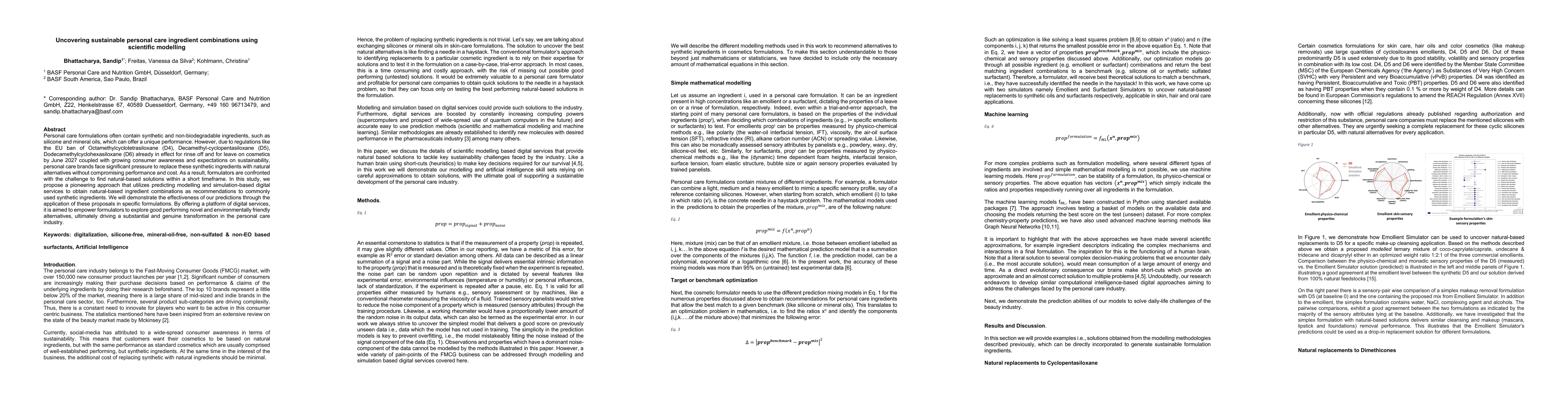 Thumbnail for Uncovering sustainable personal care ingredient combinations using scientific modelling