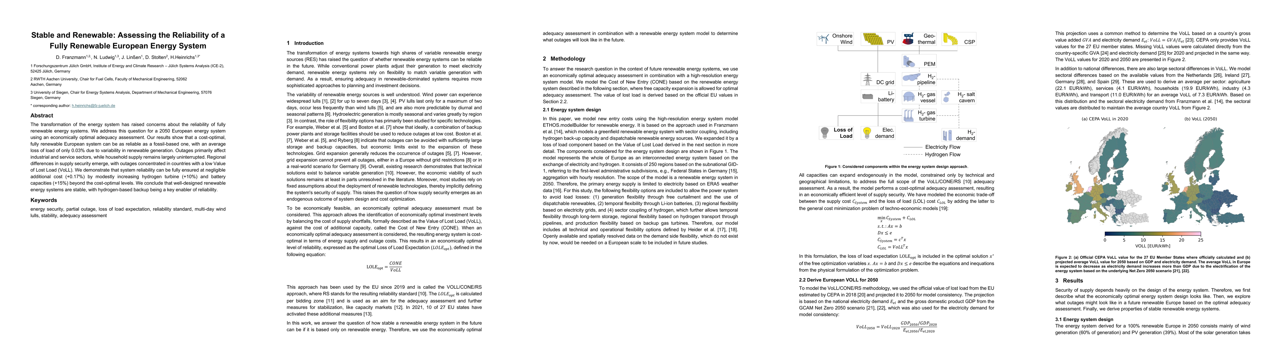 Thumbnail for Stable and Renewable: Assessing the Reliability of a Fully Renewable European Energy System