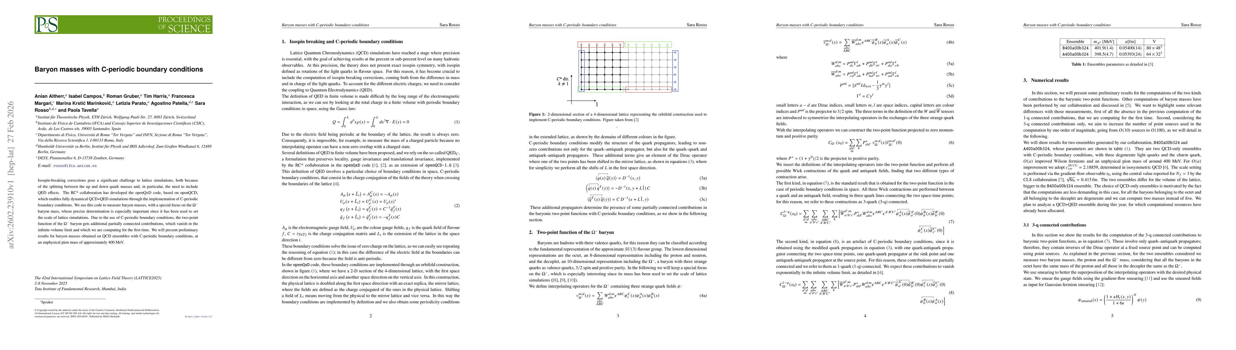 Thumbnail for Baryon masses with C-periodic boundary conditions
