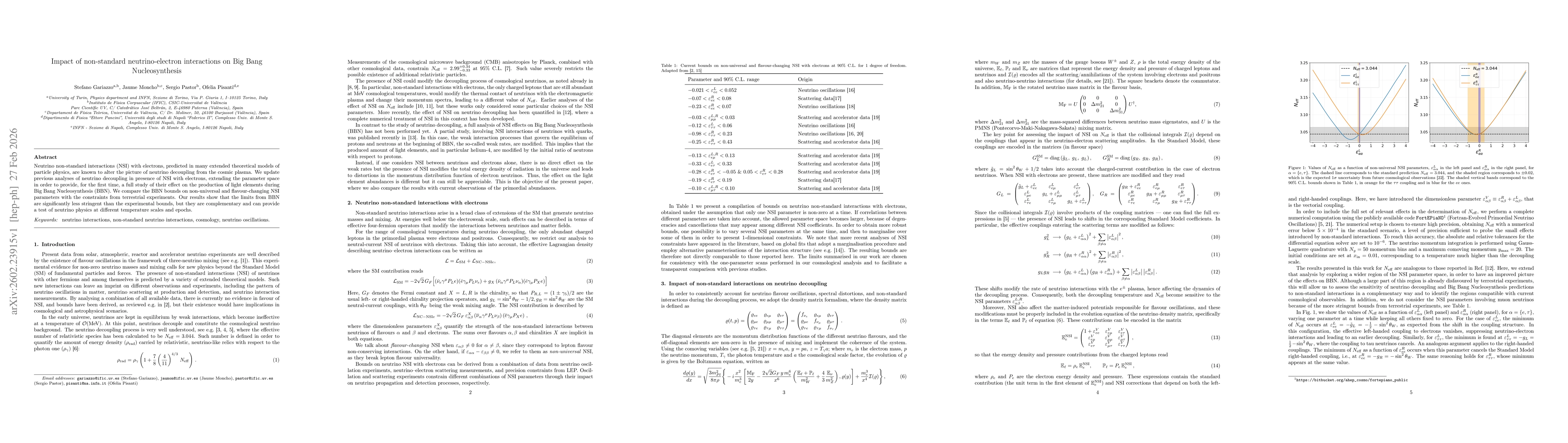 Thumbnail for Impact of non-standard neutrino-electron interactions on Big Bang Nucleosynthesis