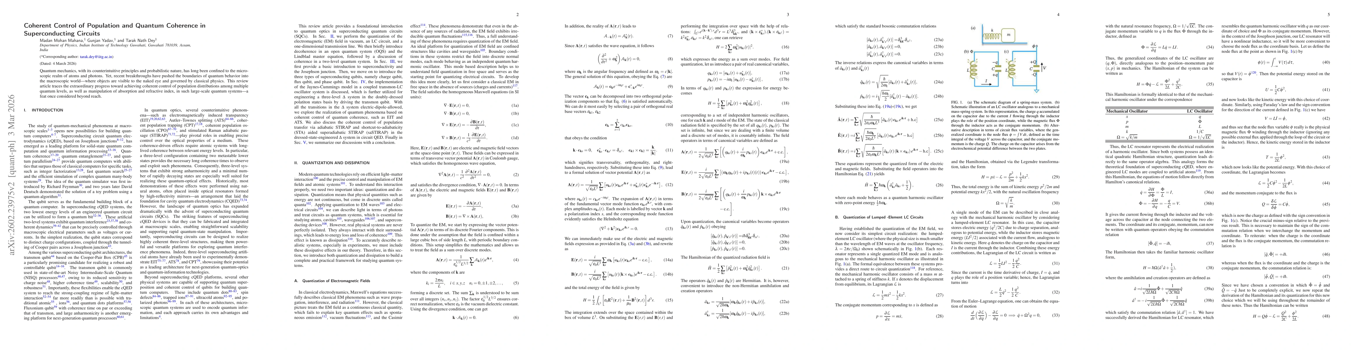 Thumbnail for Coherent Control of Population and Quantum Coherence in Superconducting Circuits