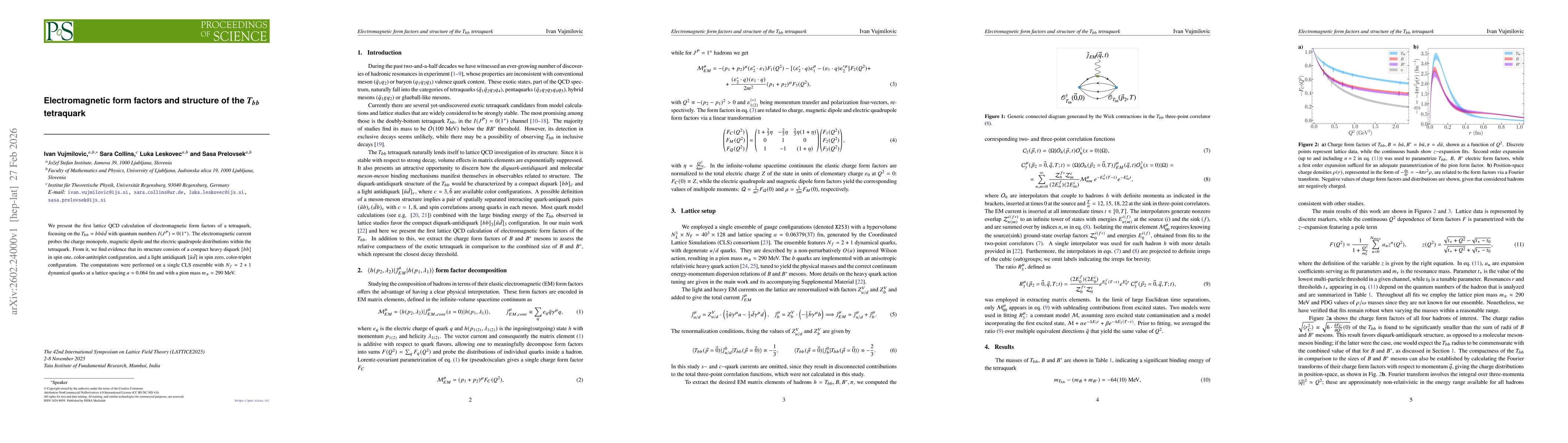 Thumbnail for Electromagnetic form factors and structure of the $T_{bb}$ tetraquark