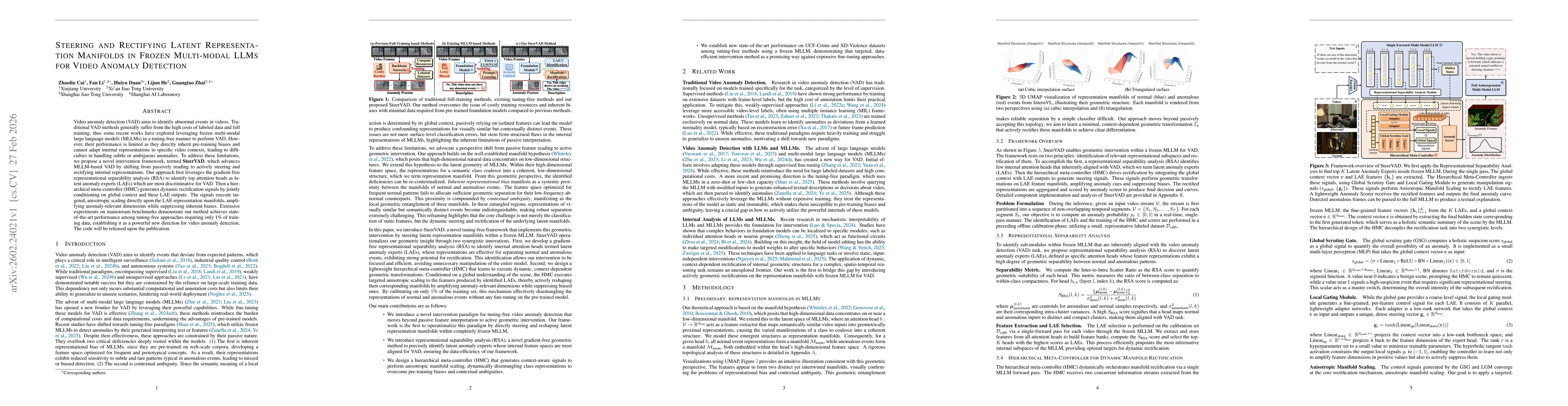 Thumbnail for Steering and Rectifying Latent Representation Manifolds in Frozen Multi-modal LLMs for Video Anomaly Detection