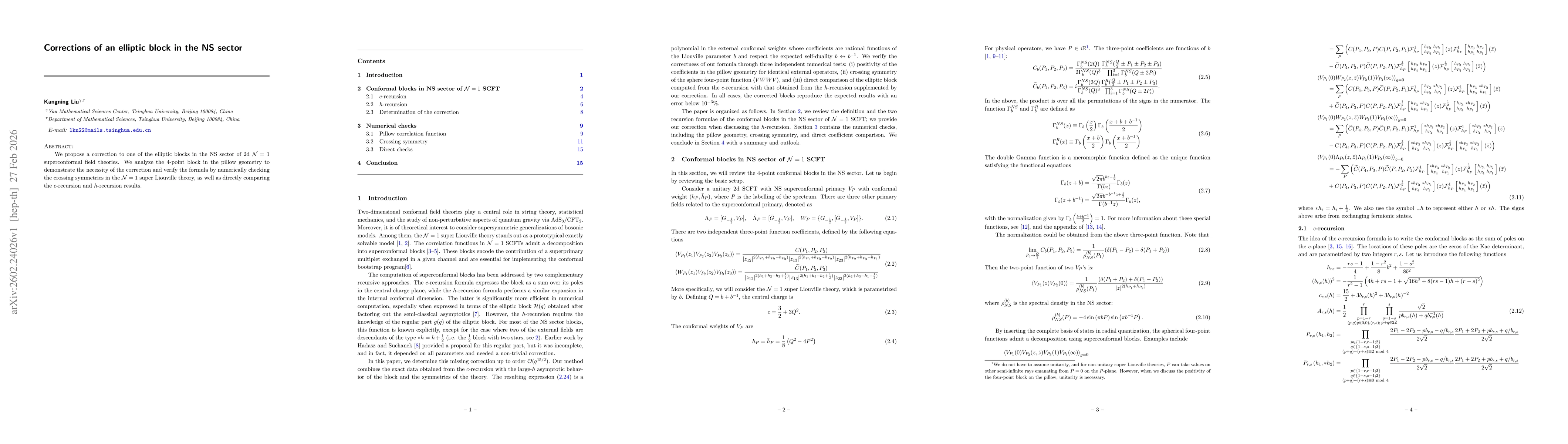Thumbnail for Corrections of an elliptic block in the NS sector