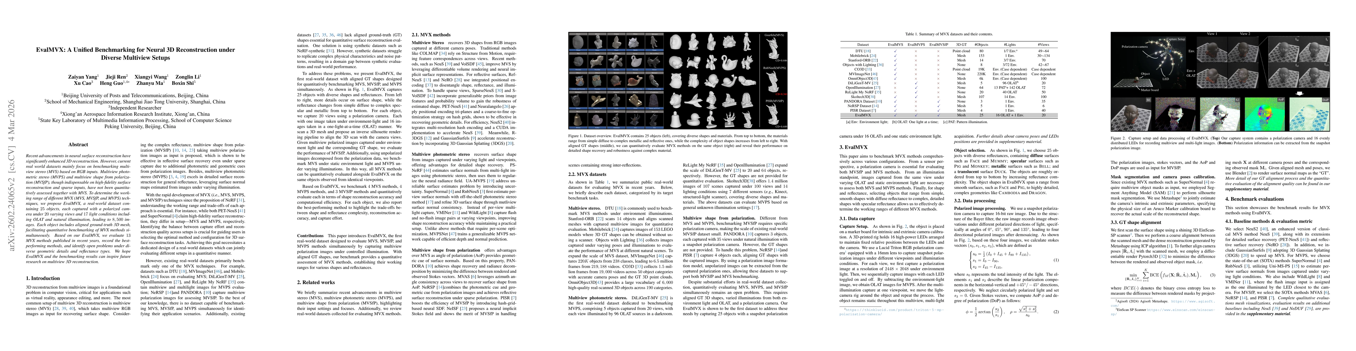 Thumbnail for EvalMVX: A Unified Benchmarking for Neural 3D Reconstruction under Diverse Multiview Setups