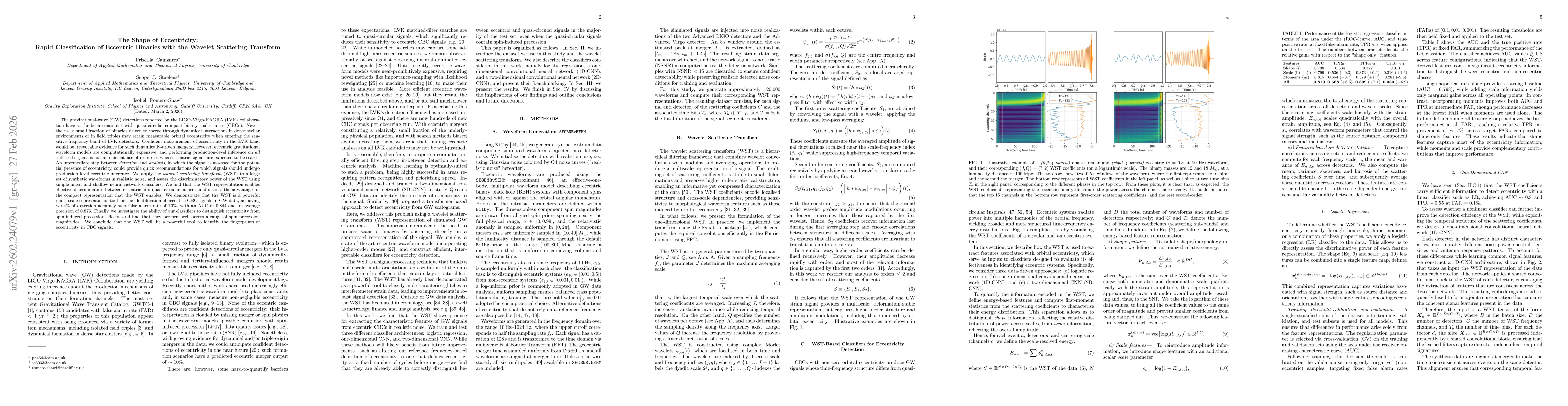 Thumbnail for The Shape of Eccentricity: Rapid Classification of Eccentric Binaries with the Wavelet Scattering Transform