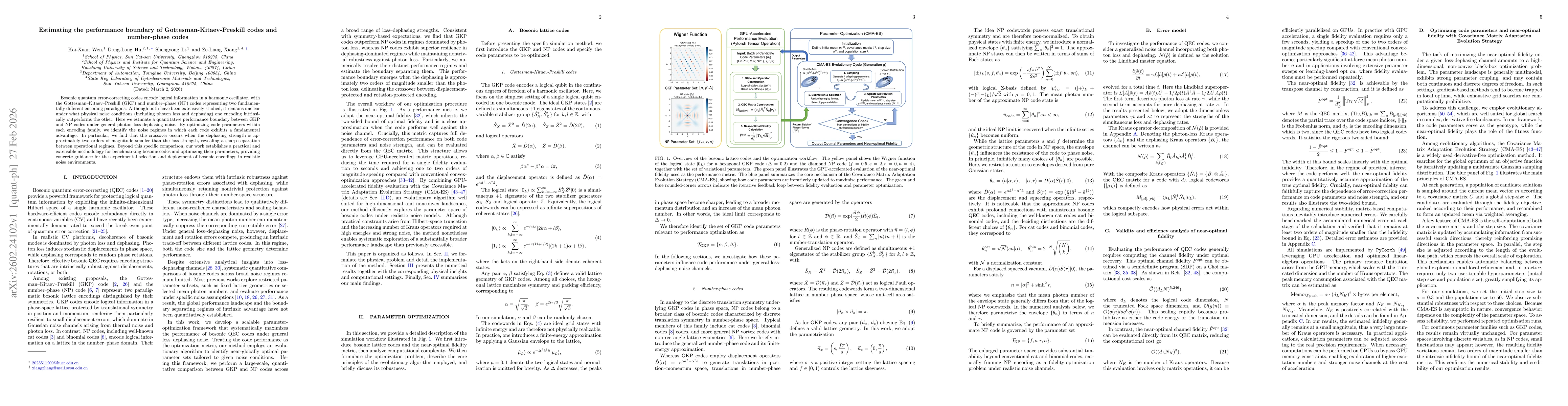 Thumbnail for Estimating the performance boundary of Gottesman-Kitaev-Preskill codes and number-phase codes