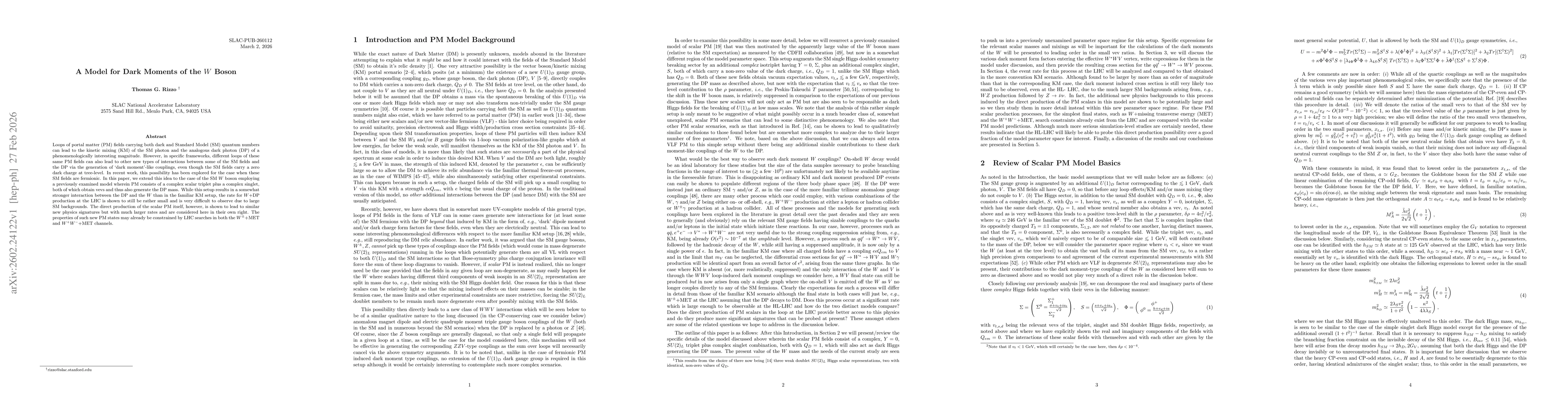 Thumbnail for A Model for Dark Moments of the W Boson