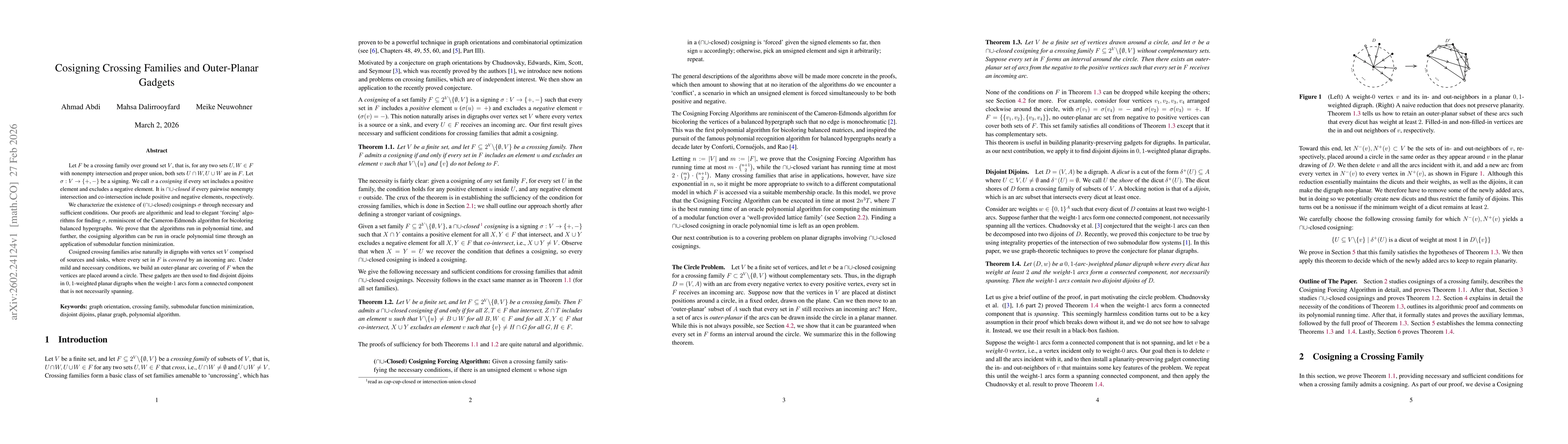 Thumbnail for Cosigning Crossing Families and Outer-Planar Gadgets