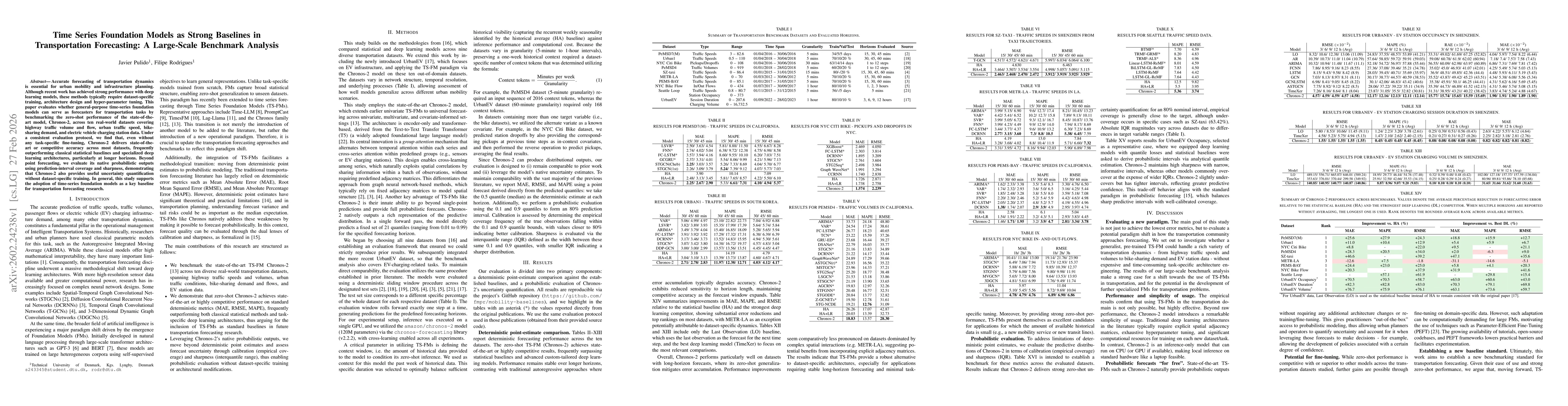 Thumbnail for Time Series Foundation Models as Strong Baselines in Transportation Forecasting: A Large-Scale Benchmark Analysis