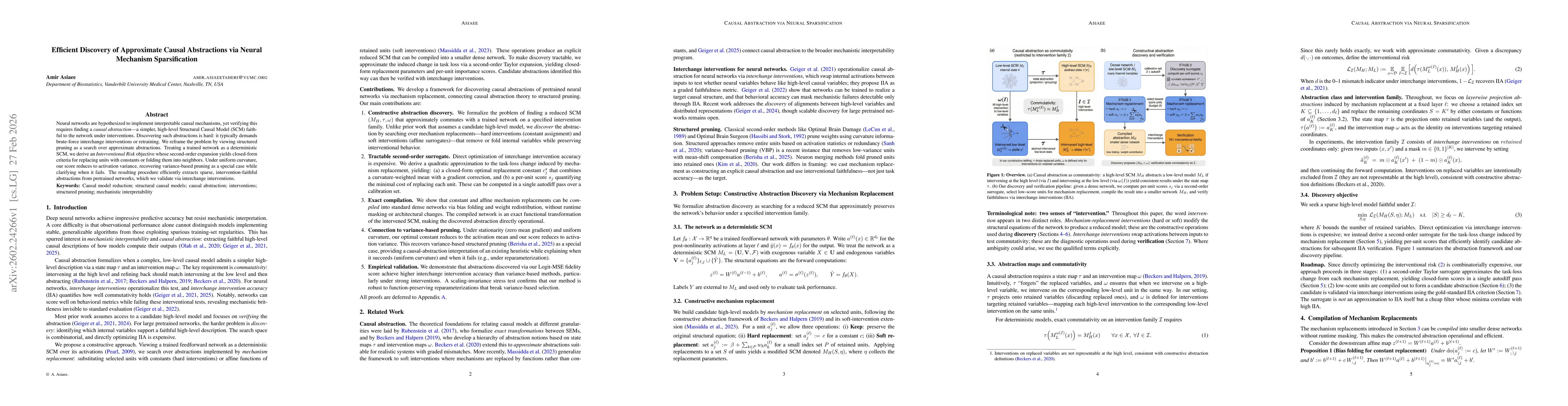 Thumbnail for Efficient Discovery of Approximate Causal Abstractions via Neural Mechanism Sparsification