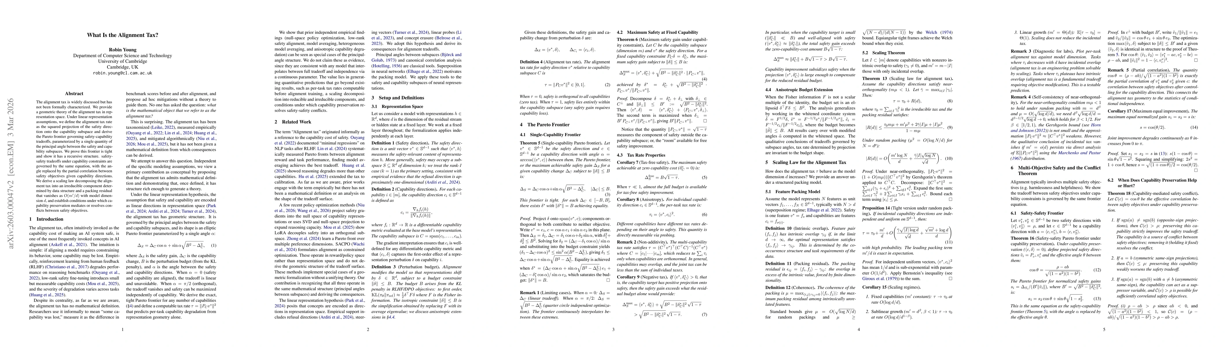 Thumbnail for What Is the Geometry of the Alignment Tax?