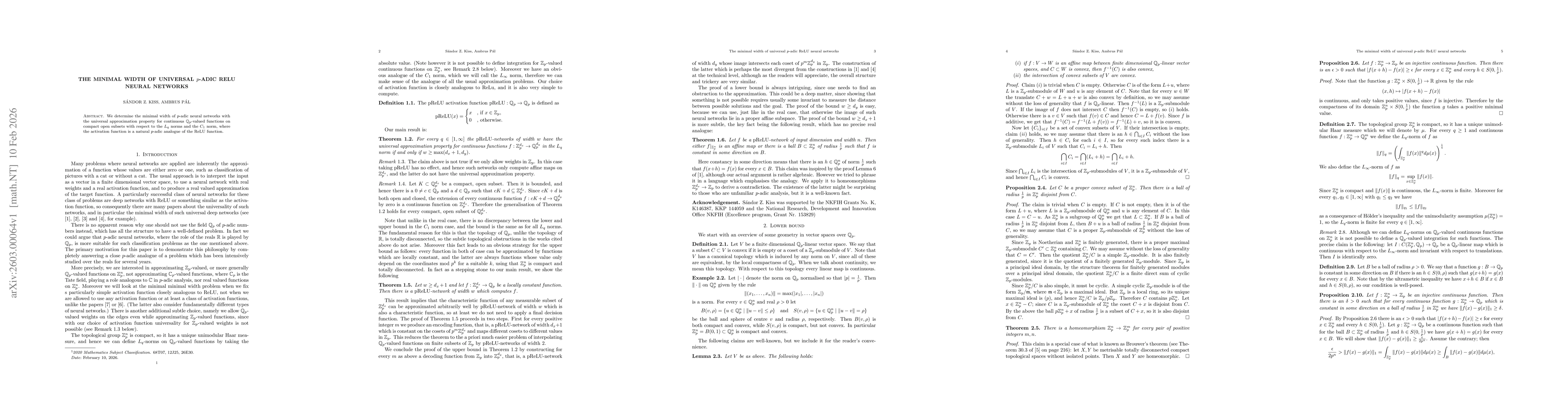 Thumbnail for The minimal width of universal $p$-adic ReLU neural networks