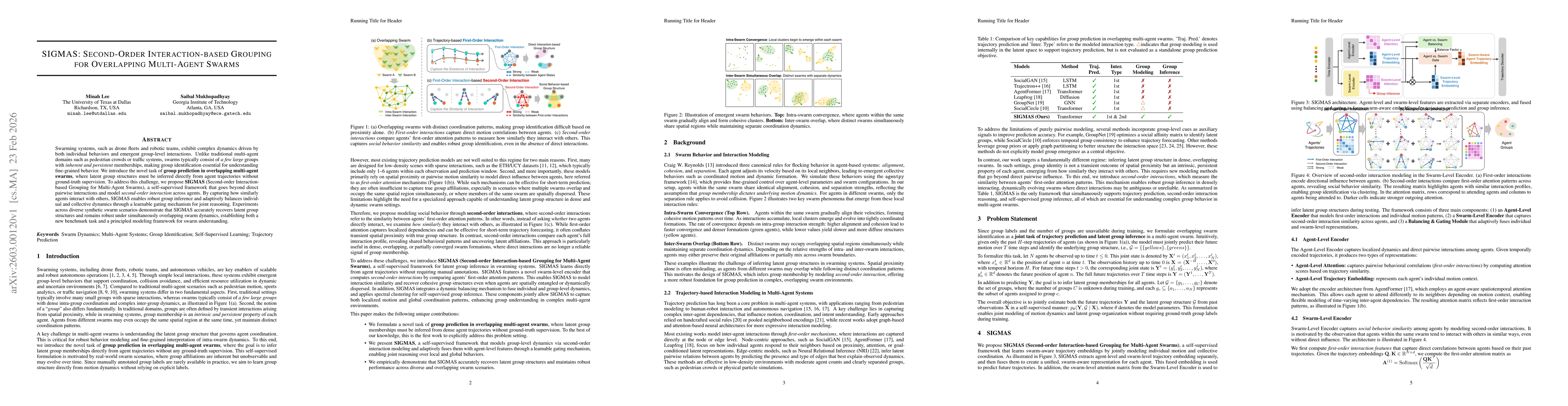 Thumbnail for SIGMAS: Second-Order Interaction-based Grouping for Overlapping Multi-Agent Swarms
