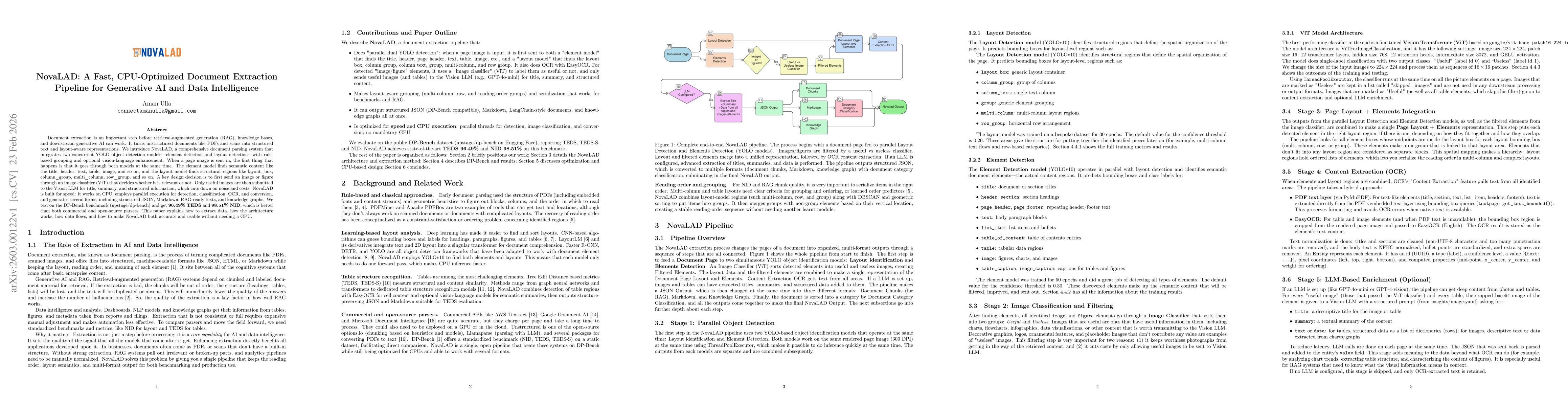 Thumbnail for NovaLAD: A Fast, CPU-Optimized Document Extraction Pipeline for Generative AI and Data Intelligence