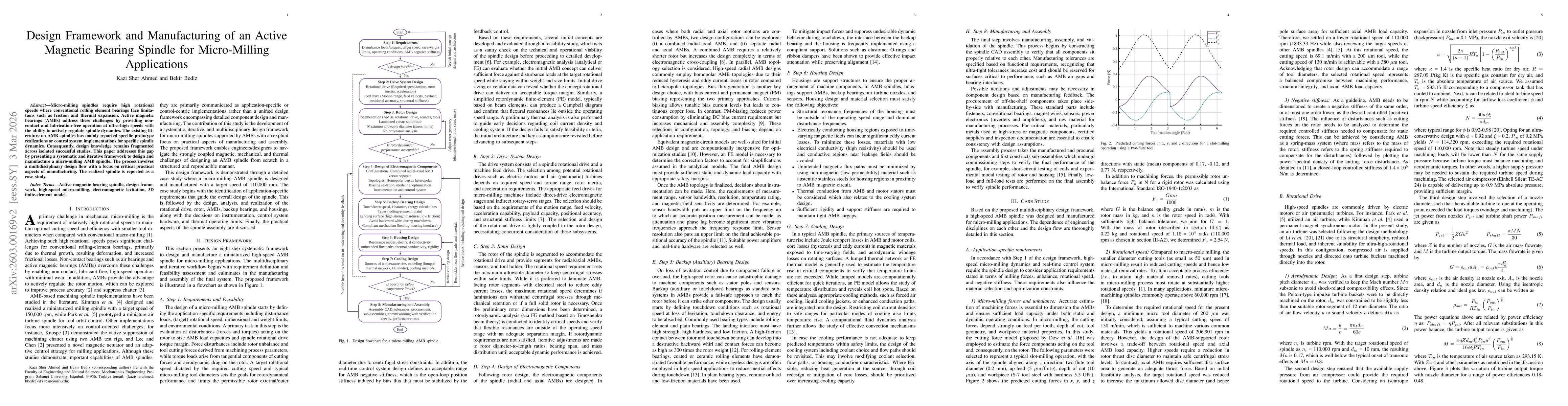 Thumbnail for Design Framework and Manufacturing of an Active Magnetic Bearing Spindle for Micro-Milling Applications