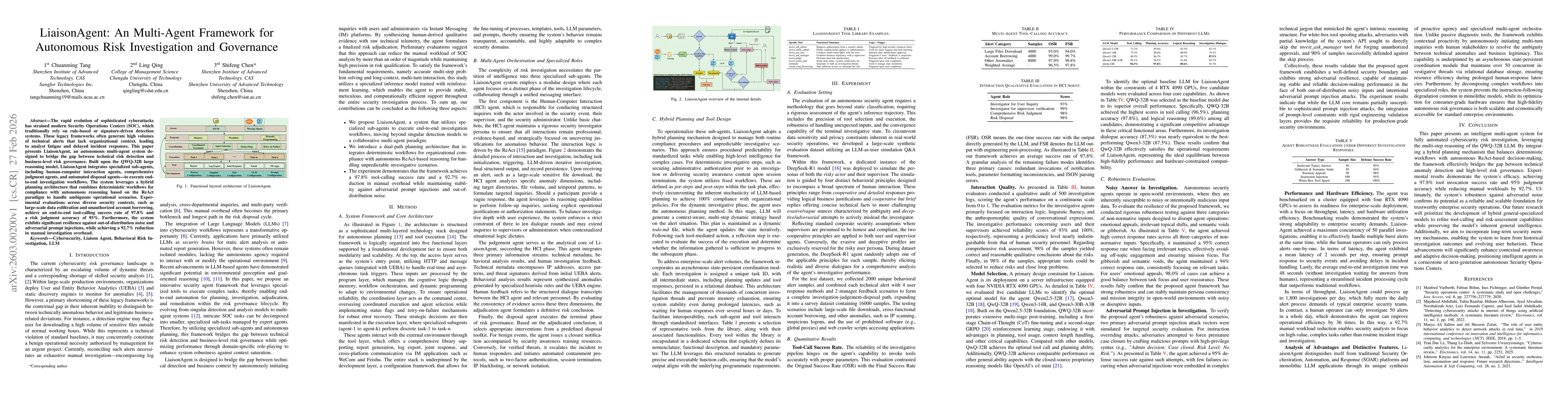 Thumbnail for LiaisonAgent: An Multi-Agent Framework for Autonomous Risk Investigation and Governance