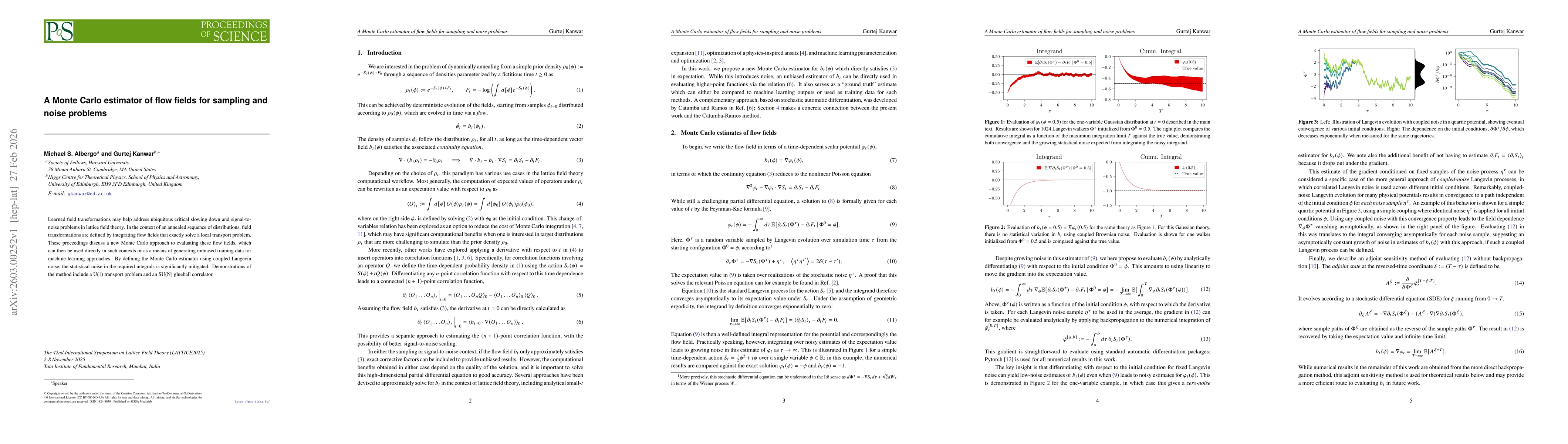 Thumbnail for A Monte Carlo estimator of flow fields for sampling and noise problems